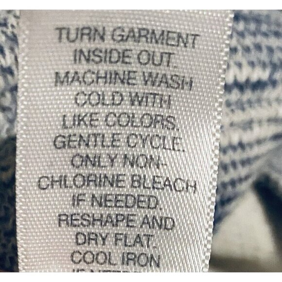 J Jill Pure Jill Sweater Womens Large Heathered Blue Space Dye Boat Neck Boxy - Picture 7 of 8